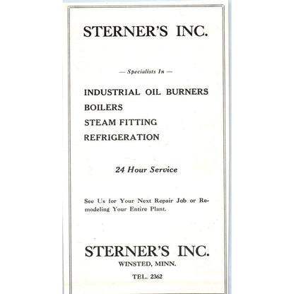 Great Lakes Coal & Dock Co St Paul, Sterner's Inc Winsted MN 1953 Ad AE9-DC2