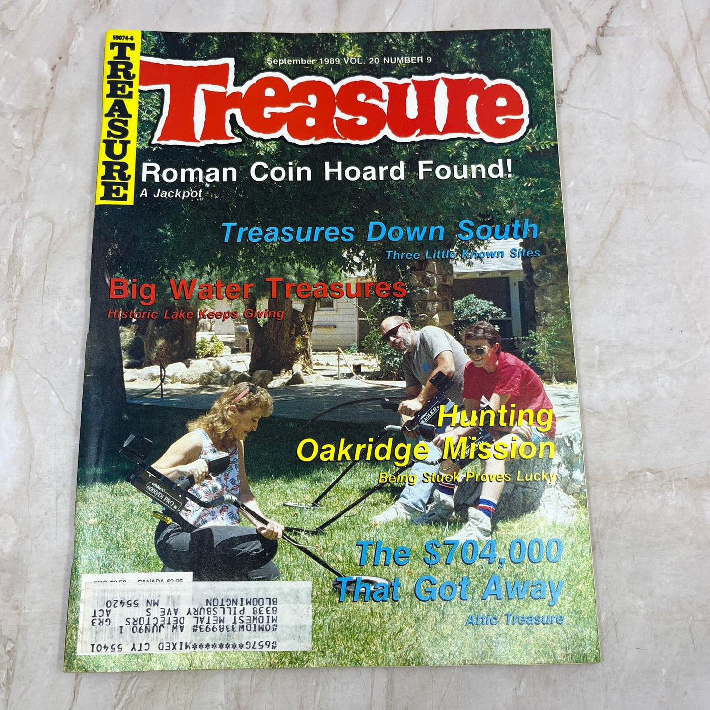 1989 Sept - Treasure Magazine - Treasure Hunting Prospecting Metal Detector M16
