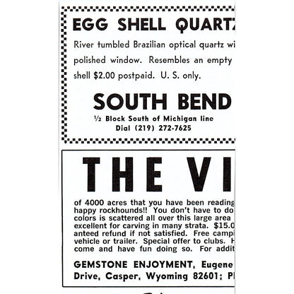 Craftstones Tumbled Gems Ramona California 1972 Ad AF8-M2