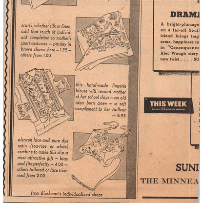 R.G. Winter Co Nicollet Ave 6x7" 1935 Minneapolis Journal Advertisement AE7-N1