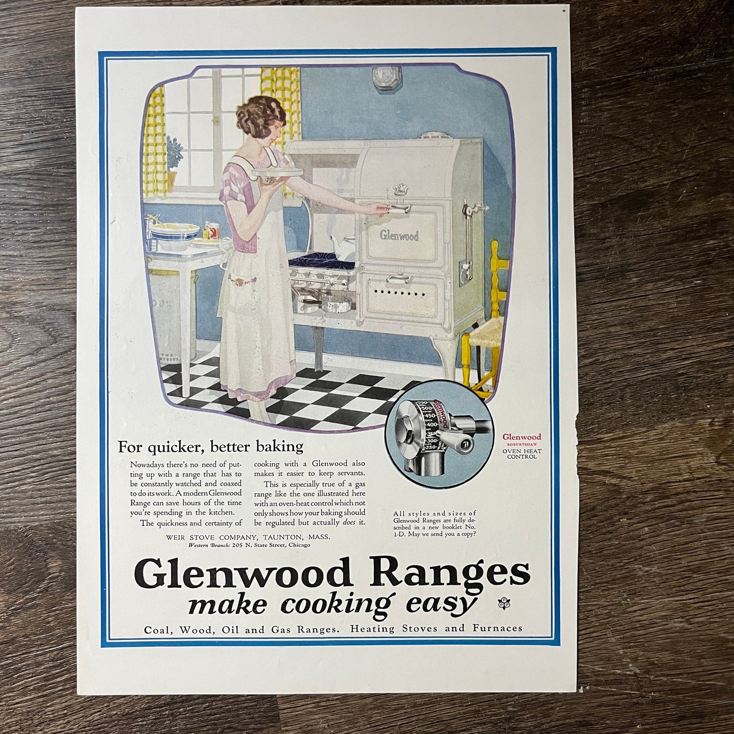 Glenwood Ranges Make Cooking Easy Magazine Ad 10x14 V7