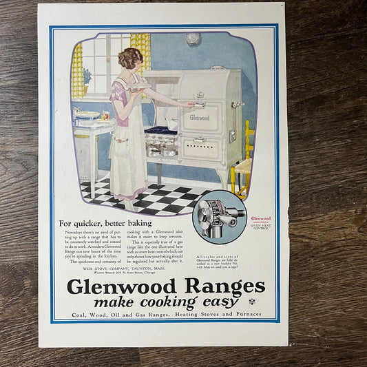 Glenwood Ranges Make Cooking Easy Magazine Ad 10x14 V7
