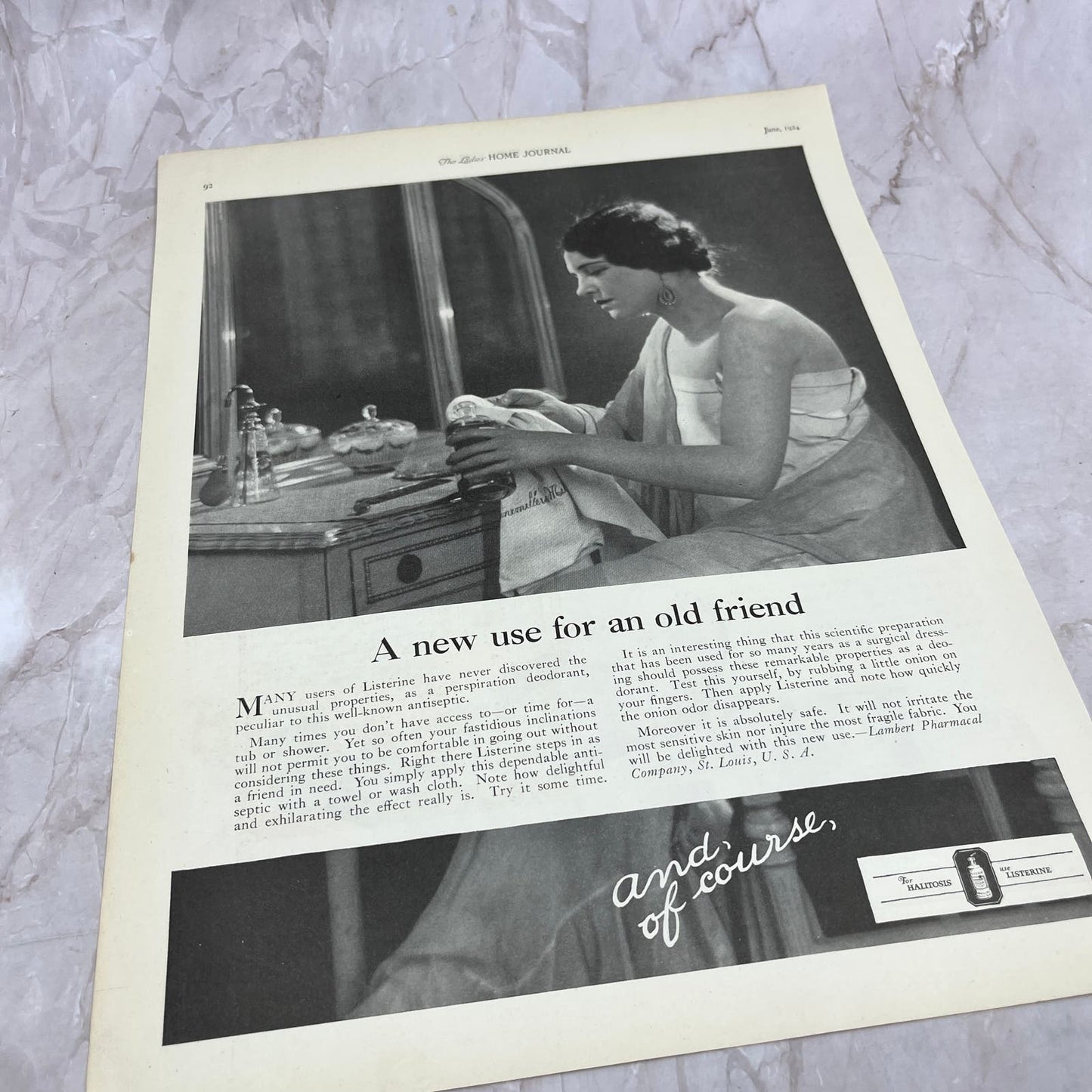 Use Listerine for Halitosis 1924 Magazine Ad FL6-11