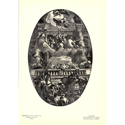 The Triumph of Venice - Veronese - 1904 Litho Art Print AF4-7