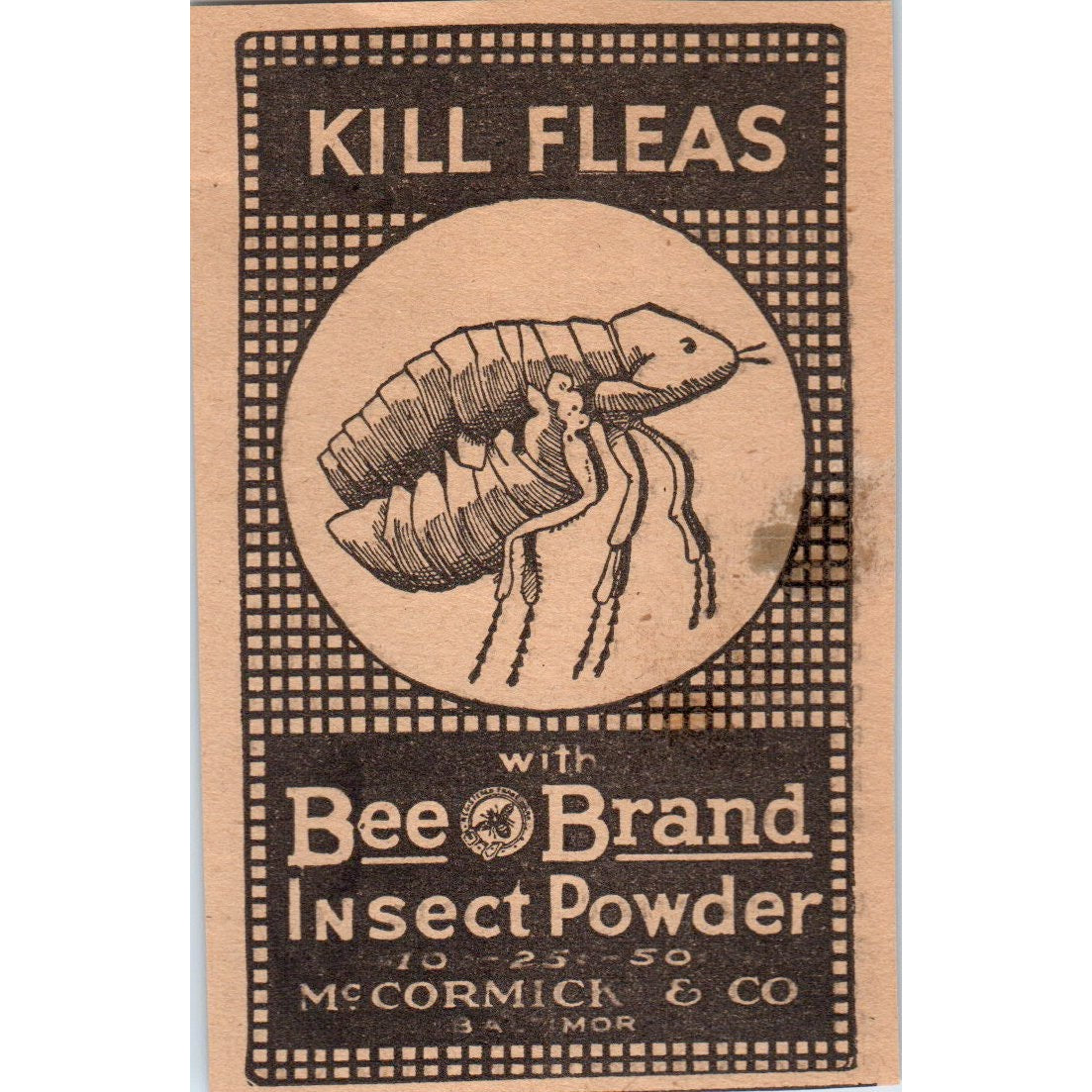 Bee Brand Insect Powder McCormick & Co 1922 Magazine Ad AF2-A5