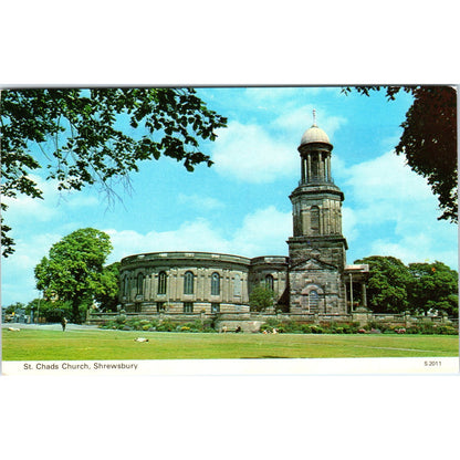 St. Chads Church Shrewsbury Vintage Postcard PE3