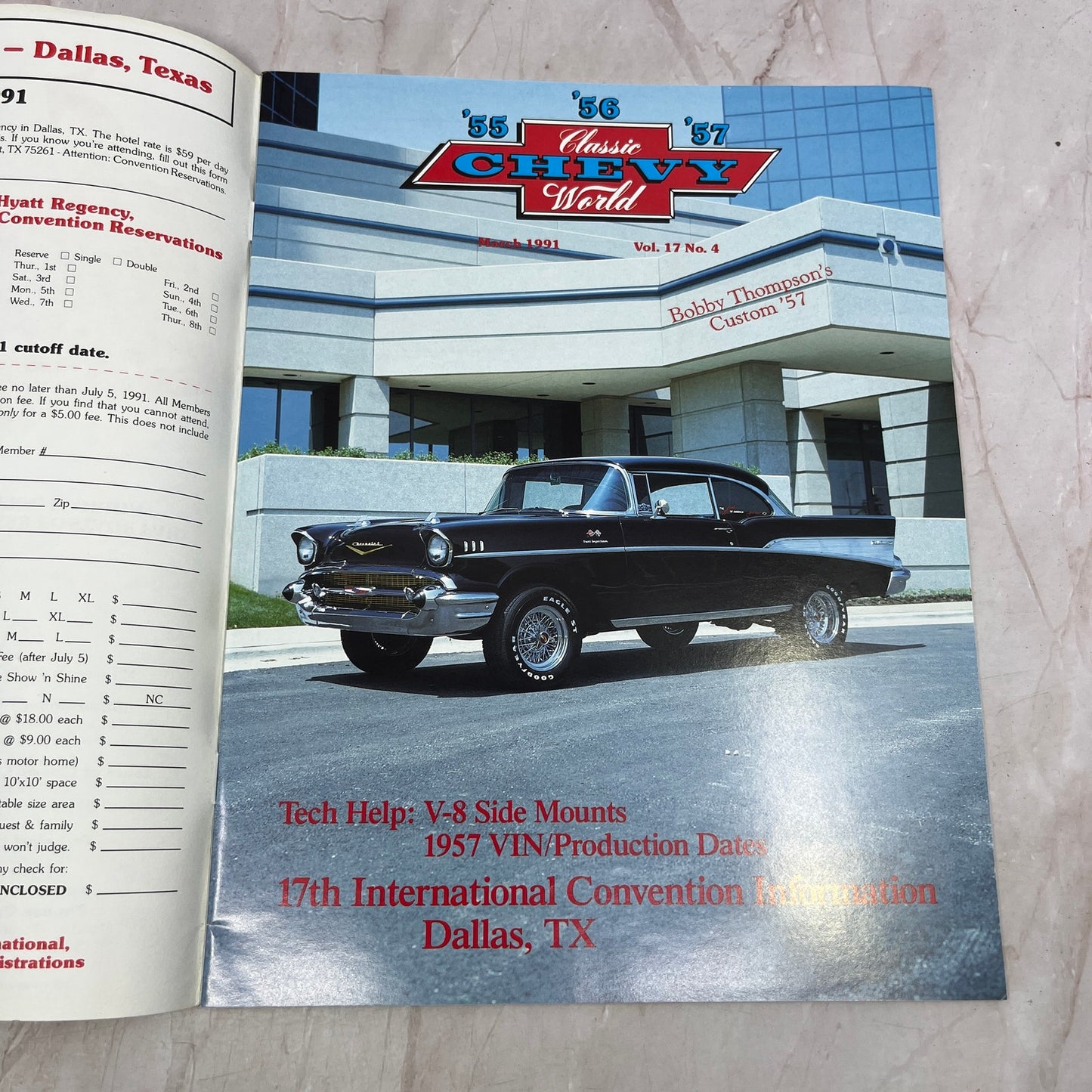 V8 Side Mounts - '55, '56, '57 Classic Chevy World Magazine - Mar 1991 M31