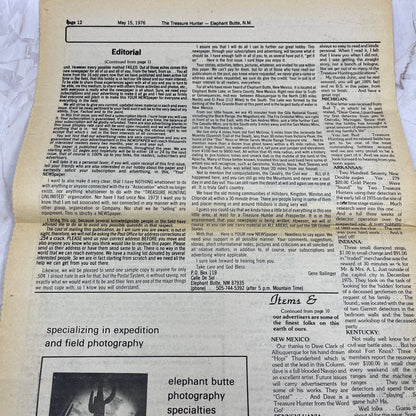 1976 May - In the Steps of the Treasure Hunter Newspaper - Elephant Butte NM M11