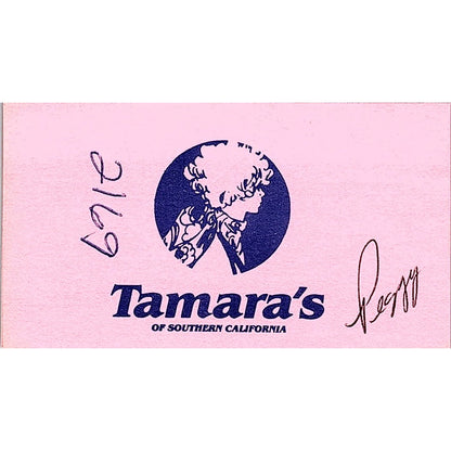 Tamara's of Southern California Peggy Vintage Business Card SE5-B4