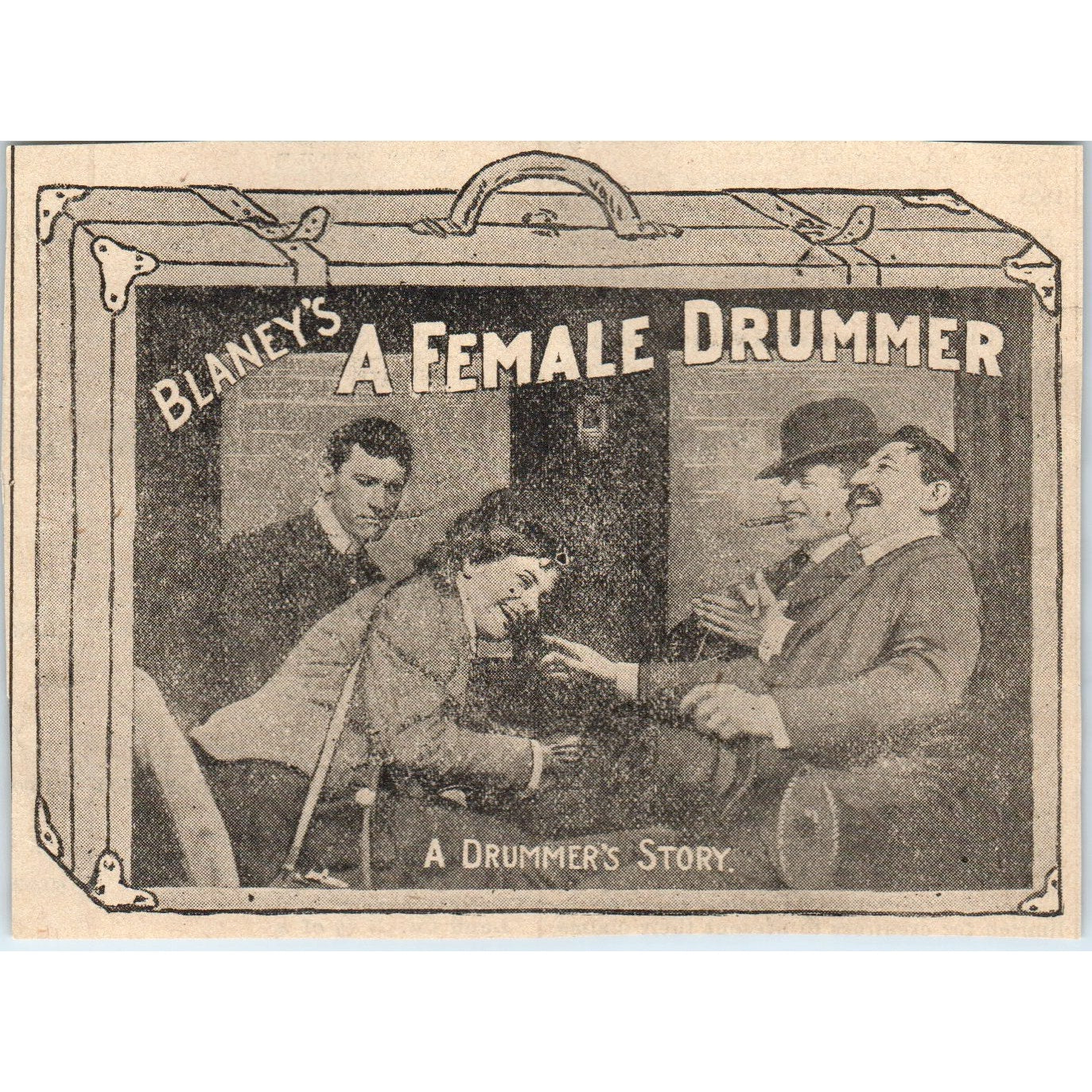 Blaney's A Female Drummer Drummer's Story Milwaukee 1898 Newspaper Clip AF7-E12