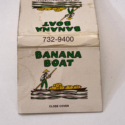 Banana Boat on the Intracoastal Boynton Beach Vintage Matchbook Cover TB6-MB1-9