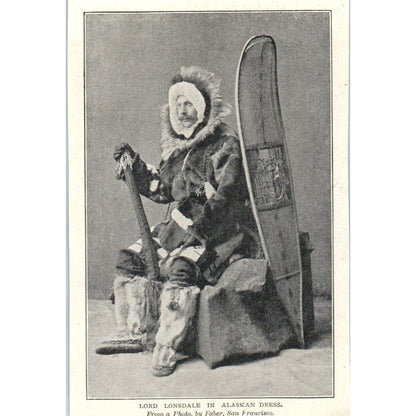 Lord Lonsdale in Alaskan Dress 1897 Victorian Photo AE9-TS4