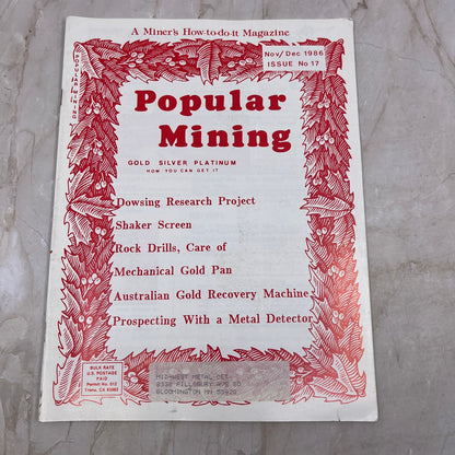 1986 Nov/Dec - Popular Mining Magazine - Treasure Hunting Prospecting Gold M11