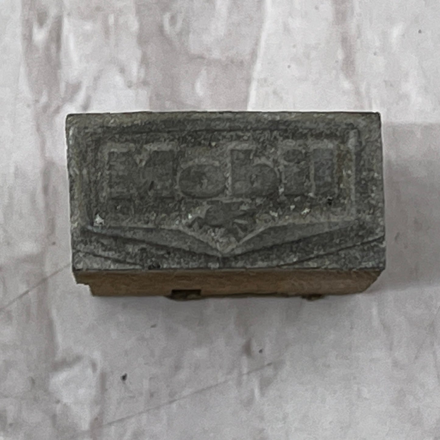 Mobil Oil Gasoline Vintage Letterpress Printers Block Plate SF5-S