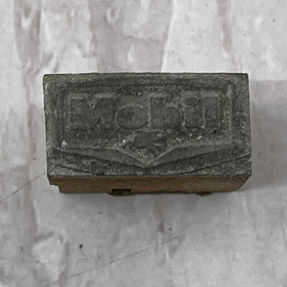 Mobil Oil Gasoline Vintage Letterpress Printers Block Plate SF5-S