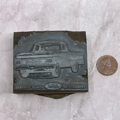 Ford Motor Company Pickup Truck Vintage Letterpress Printers Block Plate SF5