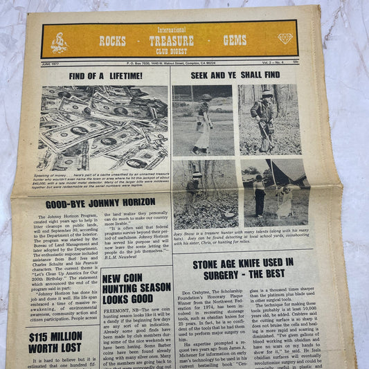 1977 June - International Treasure Club Digest - Treasure Hunting Gems Rocks M18