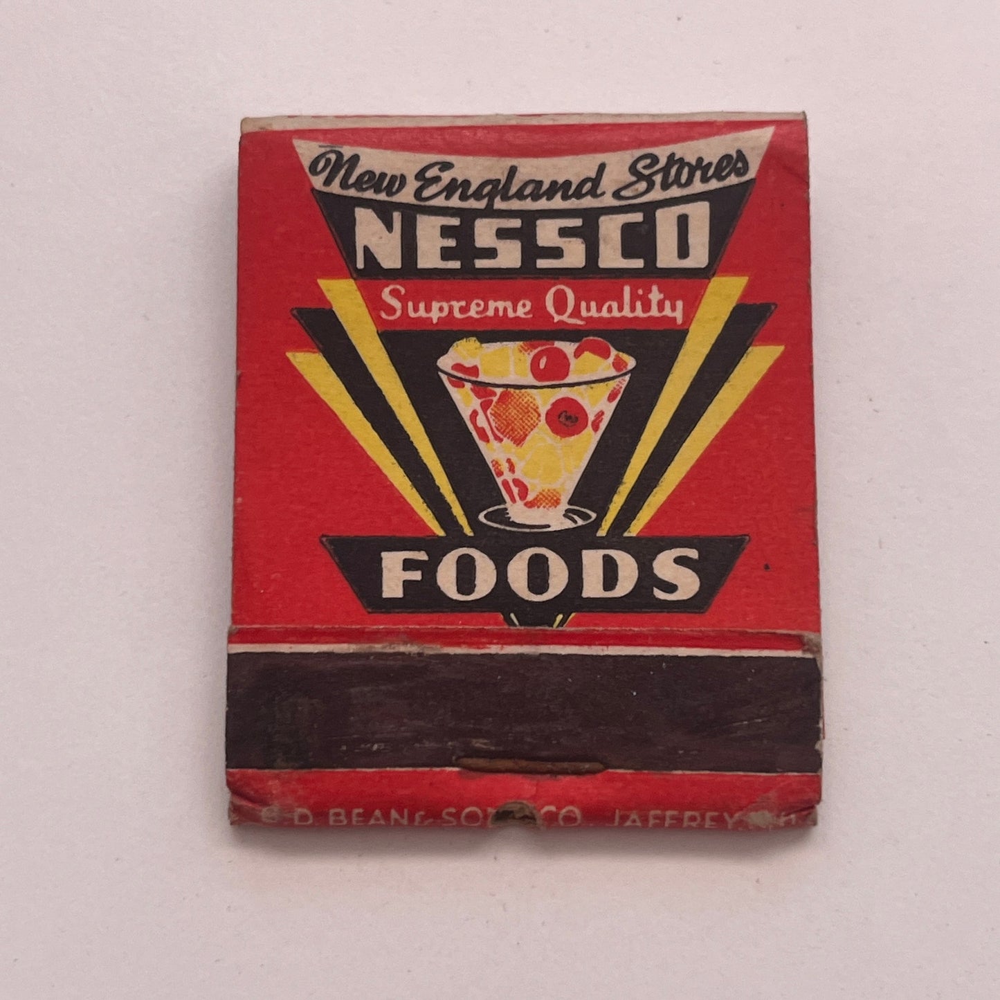 Nessco Foods New England Stores Supreme Quality Vtg Matchbook Cover TB8-MB2-8