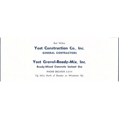 Yost Construction Co Gravel-Ready-Mi Decatur Fort Wayne Indiana 1964 Ad AG1-9