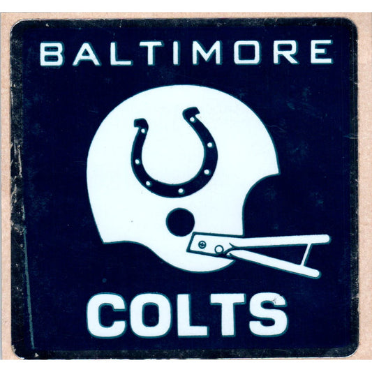 Baltimore Colts 1970's Vintage Helmet Sticker NFL Shiny Retro 3x3 AF1-RR7