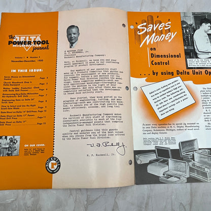 1950 Nov/Dec The Delta Power Tool Journal Newsletter Rockwell Woodworking TI9-P3