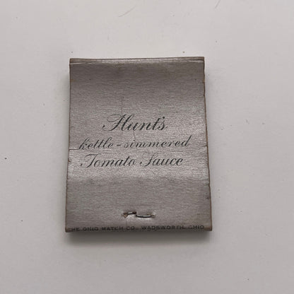 Hunt's Tomato Sauce Orchid Flower Vintage Matchbook Cover TB8-MB-2