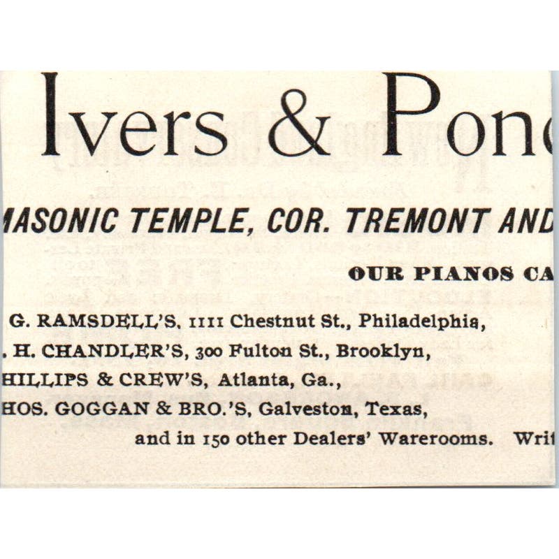 New England Conservatory Dr. E. Tourjée Boston c1890 Victorian Ad AE8-CH9