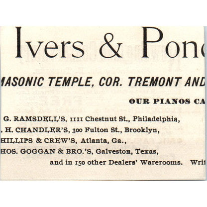 New England Conservatory Dr. E. Tourjée Boston c1890 Victorian Ad AE8-CH9