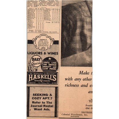 Dayton Mens Store Disney Hats 4x7" 1935 Minneapolis Journal Advertisement AE7-N1