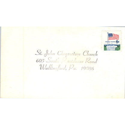 St. John Chrysostom Church Wallingford PA Charity Drive Request Postal Card PD7