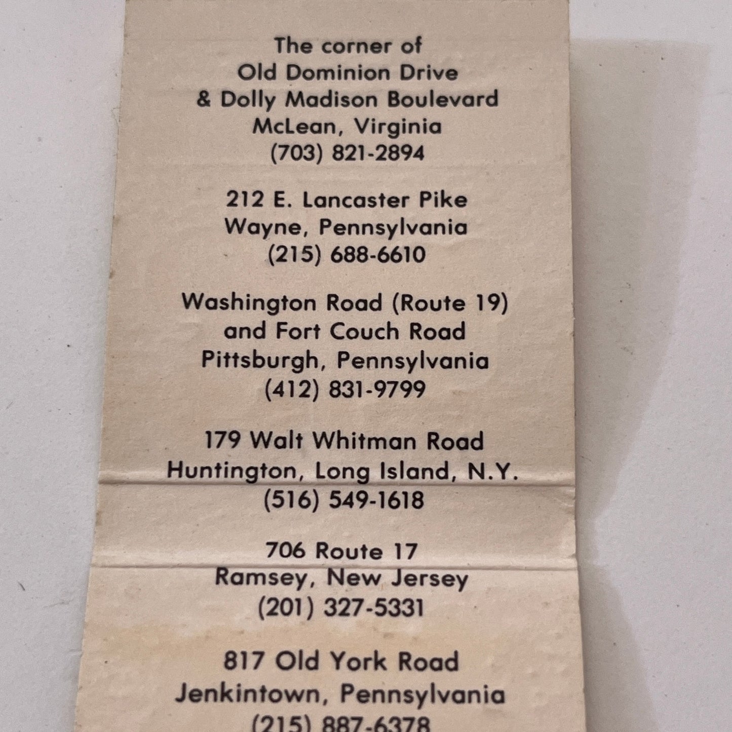 Joshua Tree Restaurants Prime Rib Vintage Matchbook Cover TB6-MB1-10