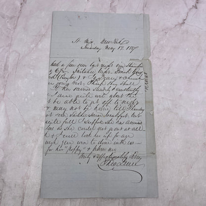 1857 Handwritten Letter Theo Dean Esq. Taunton MA D22