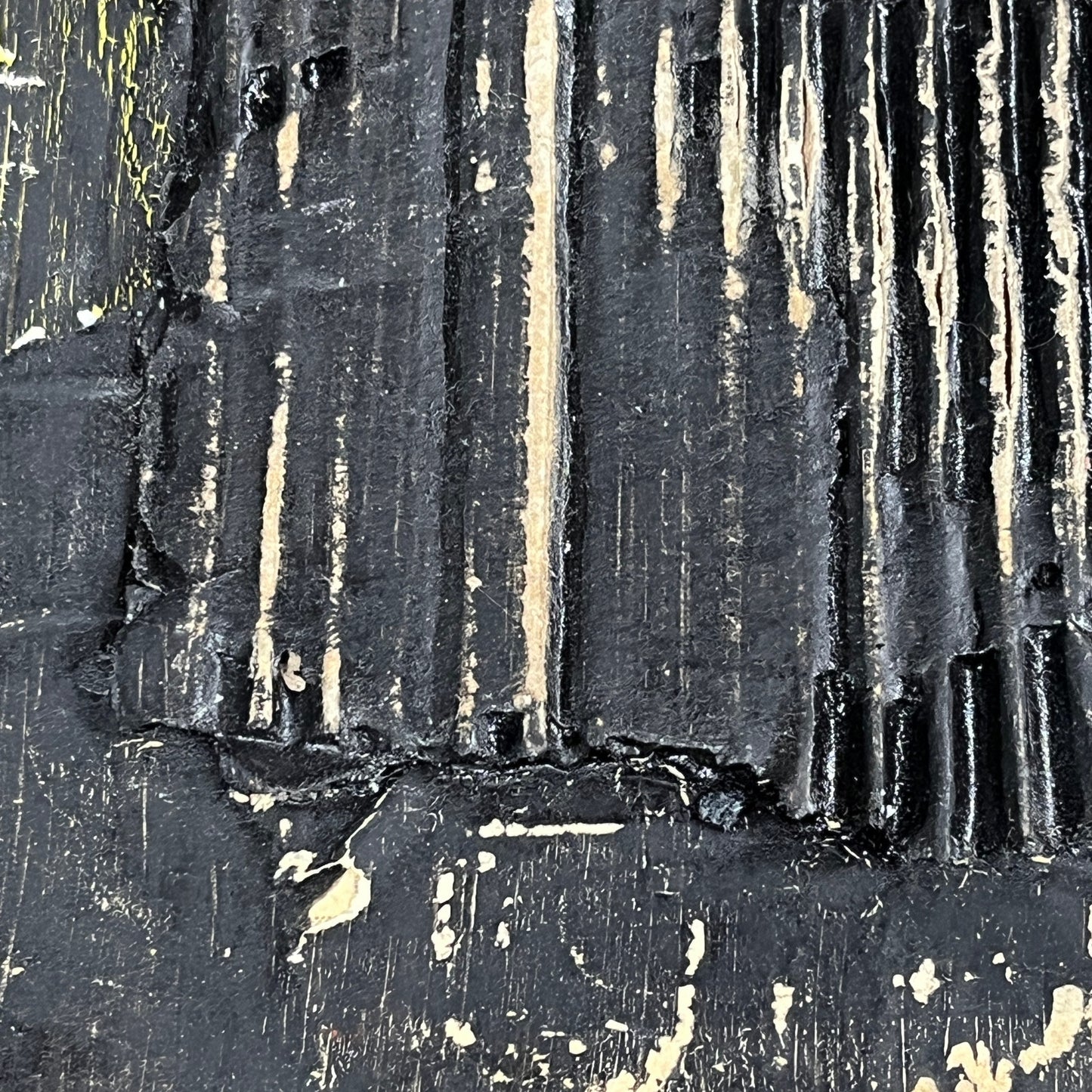 Original Grunge Minimalist Modern Art Collage Painting 8.5x11 "Homiliary" Signed