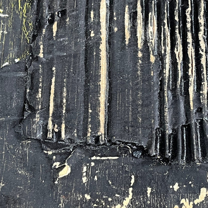 Original Grunge Minimalist Modern Art Collage Painting 8.5x11 "Homiliary" Signed