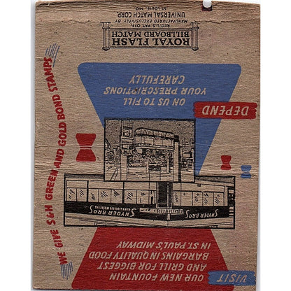 Snyder Bros Souvenir of St. Paul MN Vintage Large Matchbook Cover ML1-7