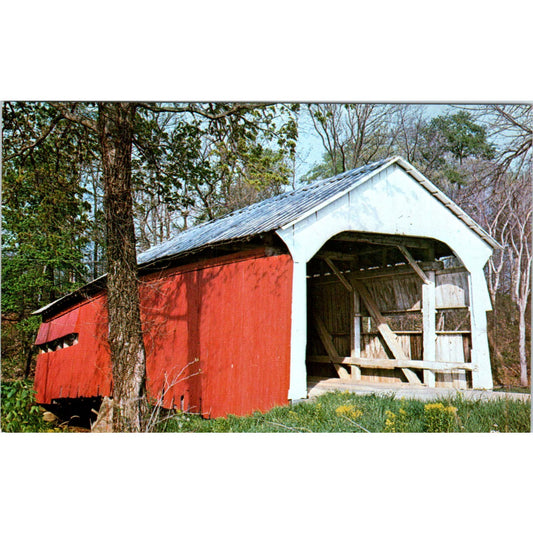 Perry County #6 Rush Creek Reading Township Ohio Covered Bridge Postcard PC2
