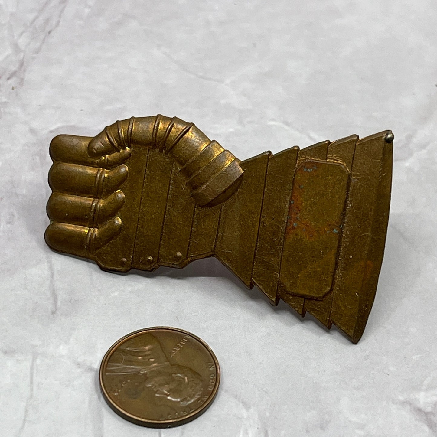 Vintage Copper Gauntlet Hat Pin SB7