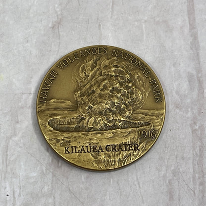 1972 Hawaii Volcanoes National Park Centennial Kilauea Crater Coin Medal SF4
