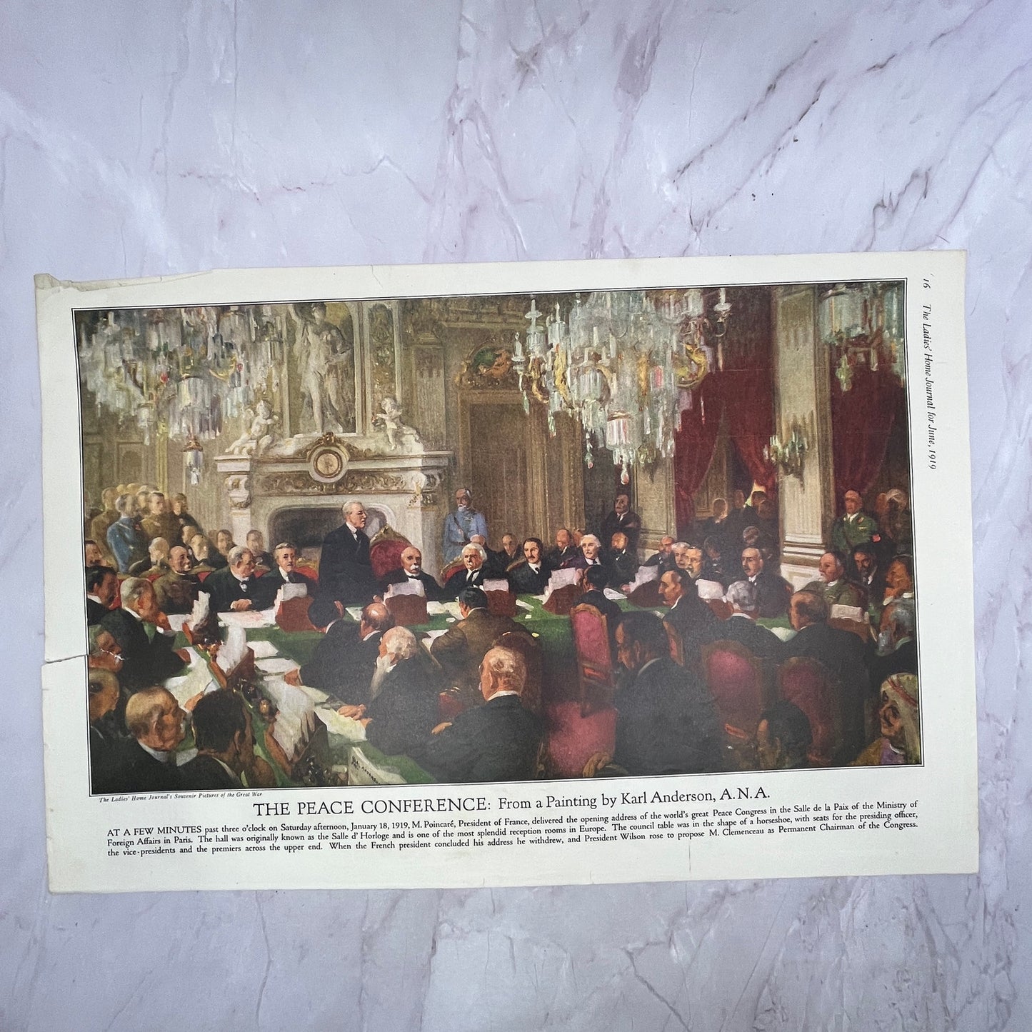 The Peace Conference - Karl Anderson Vintage 11x16" Art Print V21