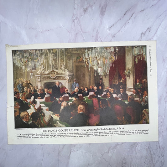 The Peace Conference - Karl Anderson Vintage 11x16" Art Print V21