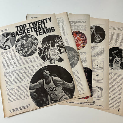 Top 20 College Basketball Teams by Curry Kirkpatrick 5 Page 1979 Article AG8-5