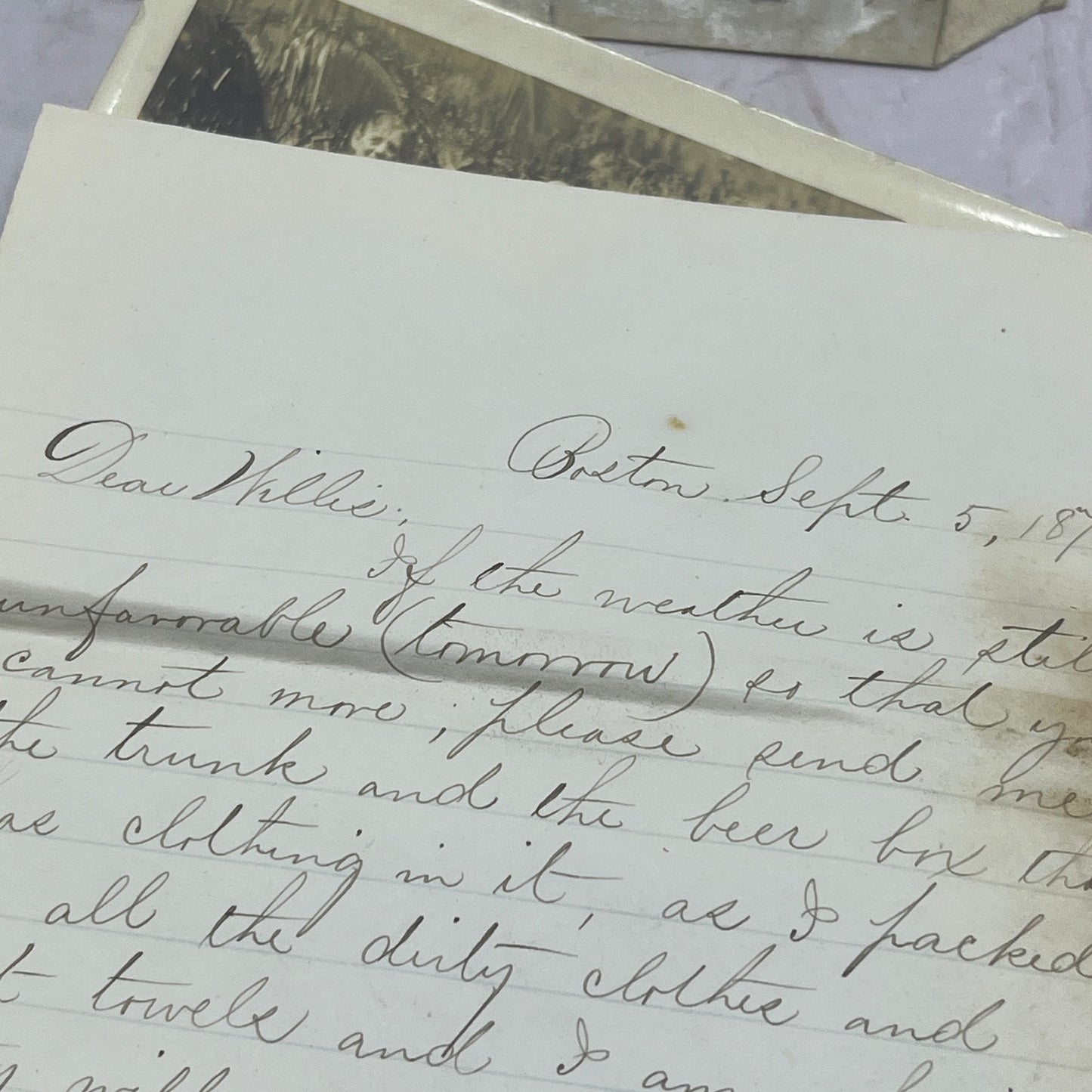 1870-1920s Genealogy Lot Willis R. Russ, Gladys Russ Boston Family Letters TH2