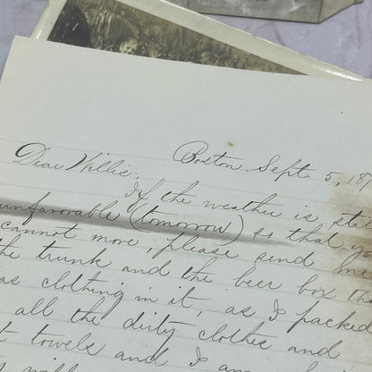 1870-1920s Genealogy Lot Willis R. Russ, Gladys Russ Boston Family Letters TH2