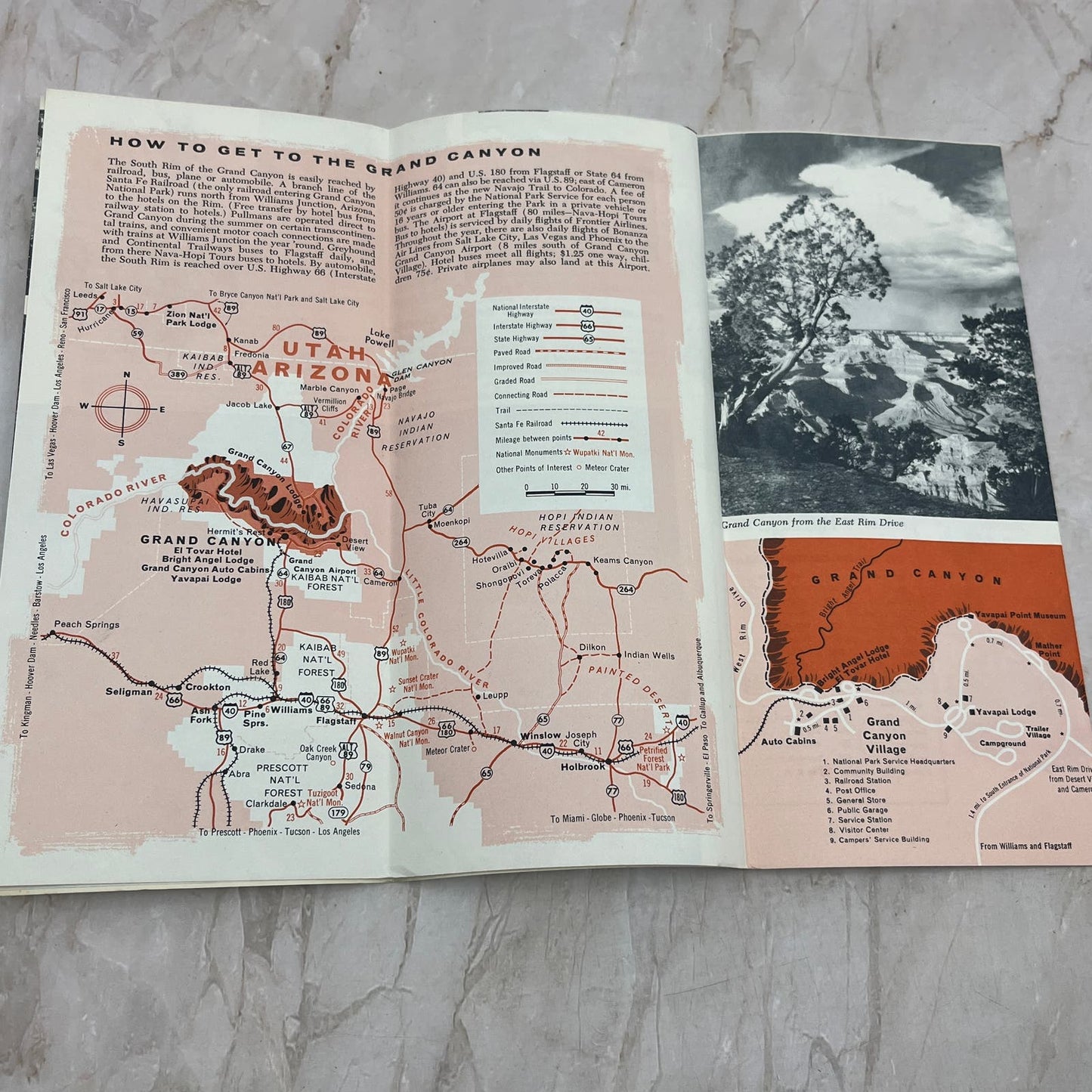 1966 Grand Canyon of Arizona 50th Anniversary Travel Vintage Brochure TI8-S3