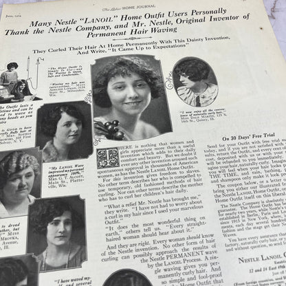 Nestle Lanoil Co Home Outfit for Permanent Waving 1924 Magazine Ad FL6-11