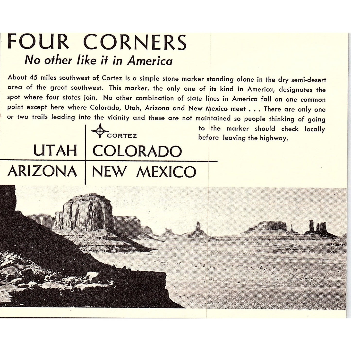 Frontier Motel Near Mesa Verde National Park CO 1958 Ad AG1-H4