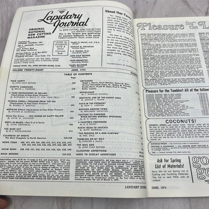 Happy Fellow Olive M. Colhour - Lapidary Journal Magazine - Jun 1974 M25