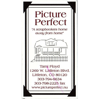Tami Floyd Picture Perfect Littleton CO Vintage Business Card SC9-B11