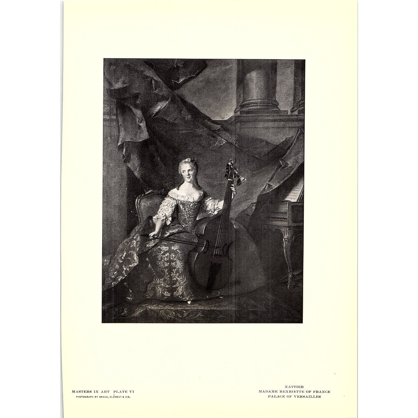 Madame Henriette of France - Nattier - 1902 Litho Art Print AF4-11