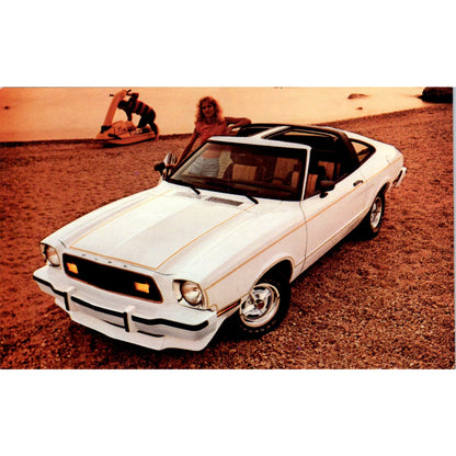 1978 Ford Mustang II 2+2 3-Door T-Roof Convertible Promo Vintage Postcard PC6